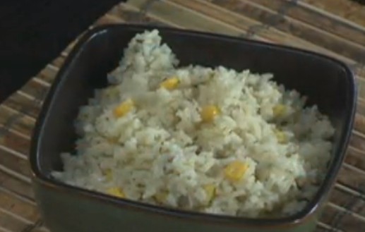 Berenjenas confitadas con arroz blanco