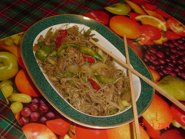 Chop suey de carne y vegetales