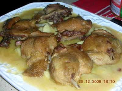 Confit de pato con manzana confitada