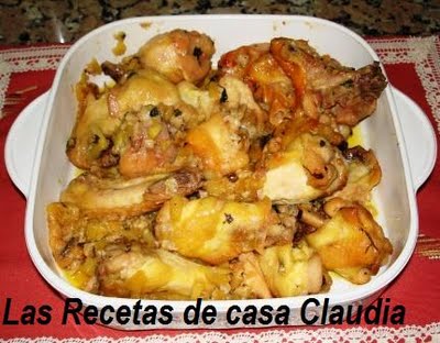 Pollo con manzanas