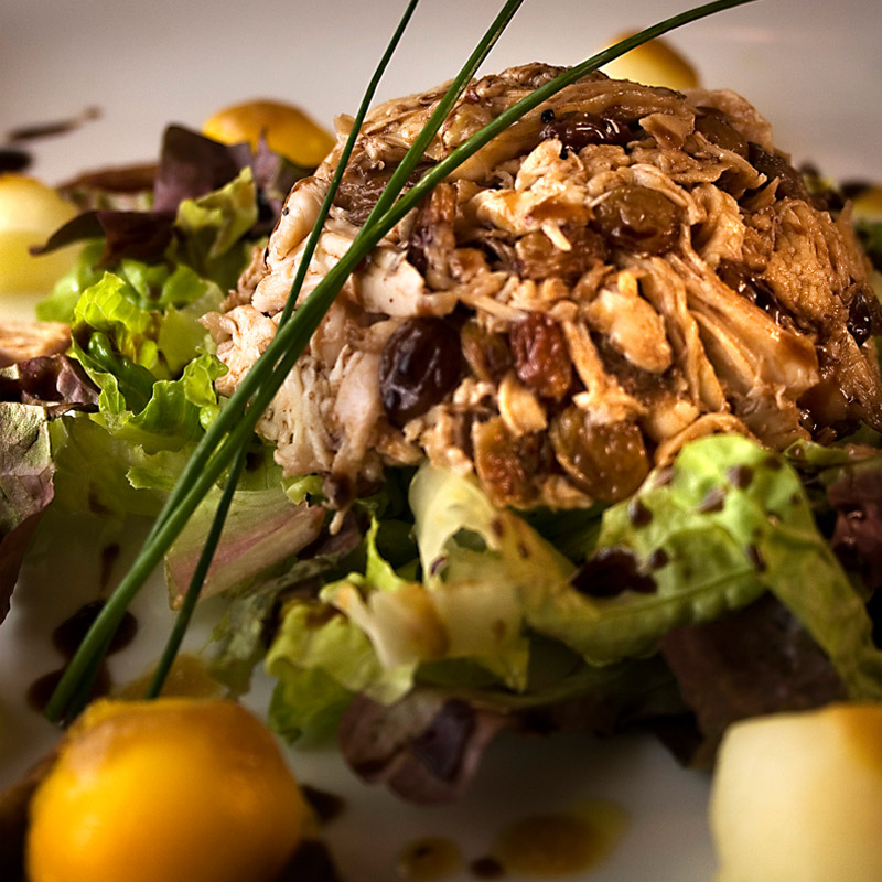 Ensalada de berros con carne