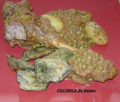 Capricho de jarretes de ternasco de Aragón con caracoles