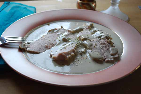 Lomo de cerdo con salsa de albaricoque