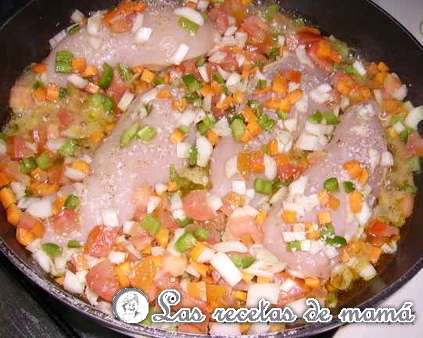 Ensalada de pollo y verduras