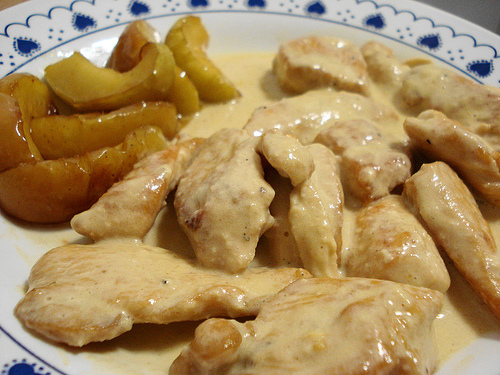 Pollo a la crema