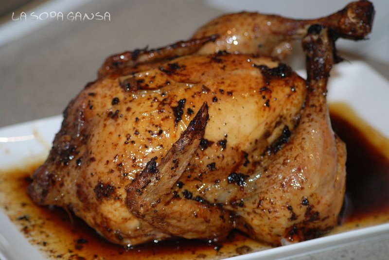 Pollo asado con verduras a la italiana